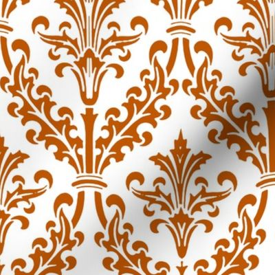 Spiced Pumpkin and White ~ Divine Damask 