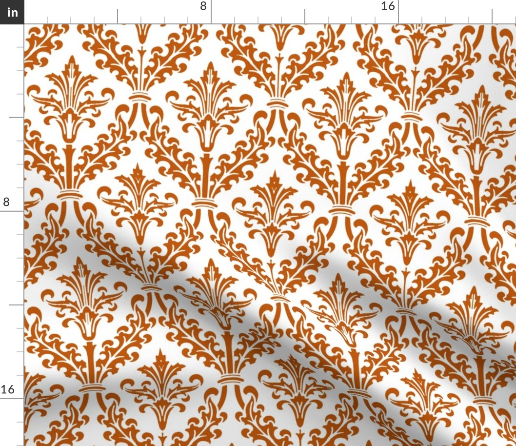 Spiced Pumpkin and White ~ Divine Damask 