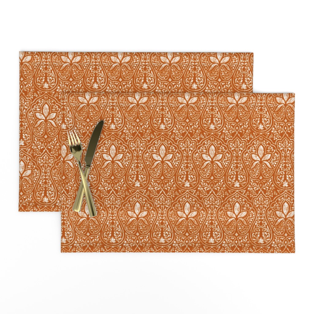 Spiced Pumpkin and White ~ Rajkumari Batik Reverse  