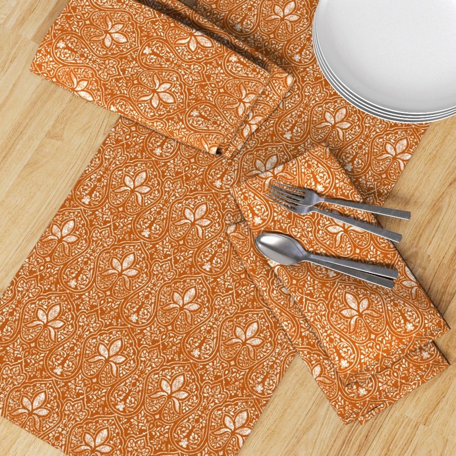 Spiced Pumpkin and White ~ Rajkumari Batik Reverse  