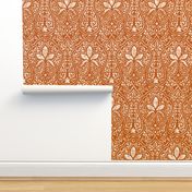 Spiced Pumpkin and White ~ Rajkumari Batik Reverse  