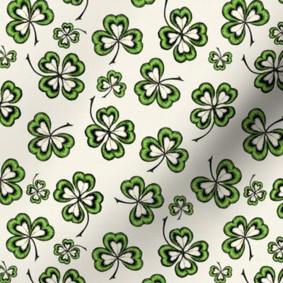 Lucky Shamrocks Irish Linen