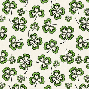 Lucky Shamrocks Irish Linen