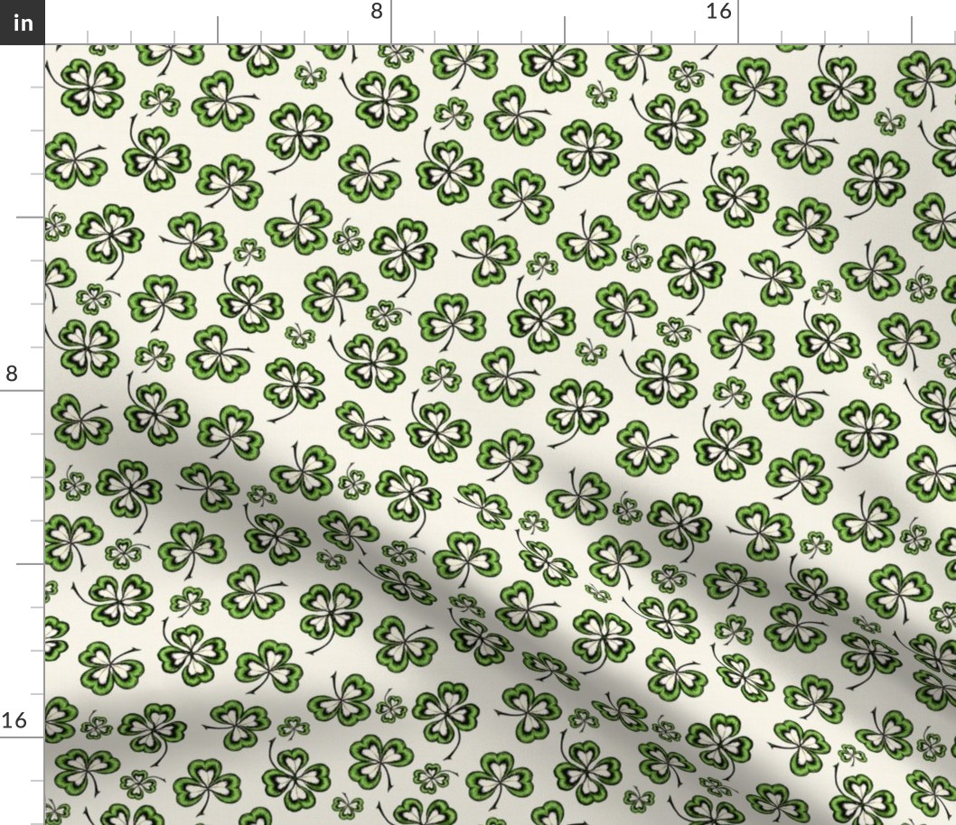 Lucky Shamrocks Irish Linen