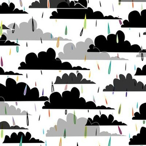 rain(bow) clouds (white background)