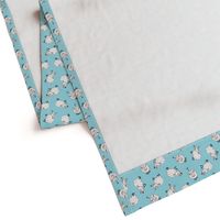 Ditsy Sheep Scatter - Aqua