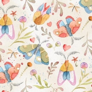 Whimsical Moths- Large Scale