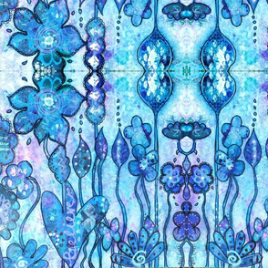  WildHeart Art ~ Blue Floral Fantasy~