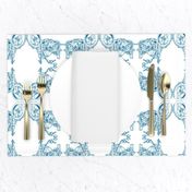 Motorcycle Damask in Blue