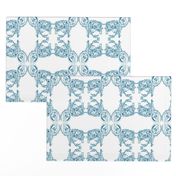 Motorcycle Damask in Blue