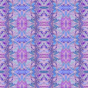 Psychedelic Paisley Hearted Vertical Stripe