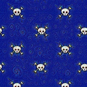 Skull & Crossbones  - Blue
