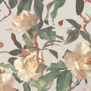 Soft Painted Vintage Roses