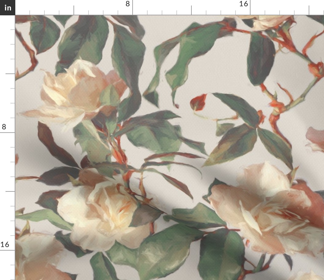 Soft Painted Vintage Roses