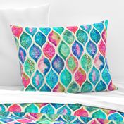 Watercolor Ogee Patchwork Pattern