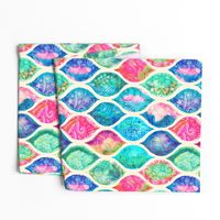 Watercolor Ogee Patchwork Pattern