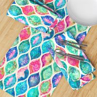 Watercolor Ogee Patchwork Pattern