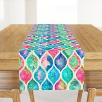 Watercolor Ogee Patchwork Pattern