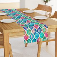 Watercolor Ogee Patchwork Pattern