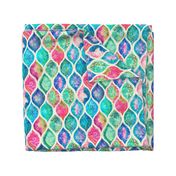 Watercolor Ogee Patchwork Pattern