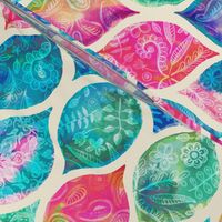 Watercolor Ogee Patchwork Pattern