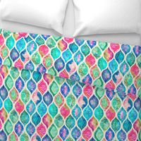 Watercolor Ogee Patchwork Pattern