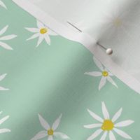 Daisy Trellis on mint green