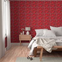 Doll Electric Red floral