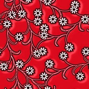 Doll Electric Red floral