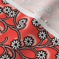 Folk Floral in coral