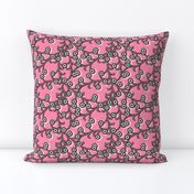 Folk Floral cotton candy pink