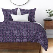 Tole Flowers, Purplish Navy