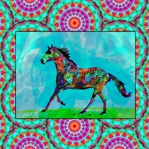 A Celtic Horse, In Mythic Fields, Heading West