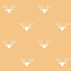 Deer heads (orange-pink)