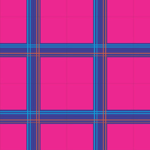 pink and blue plaid