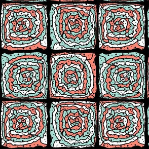 RETRO HYPNOTIC PAVEMENT MINT CORAL