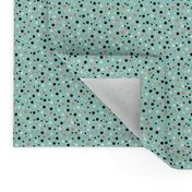 RETRO SWEET STELLAR DOTS CORAL MINT WHITE BLACK