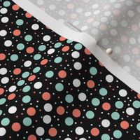 STELLAR DOTS MINT CORAL WHITE BLACK 