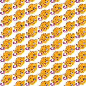 Cubist Cat Polka Dots