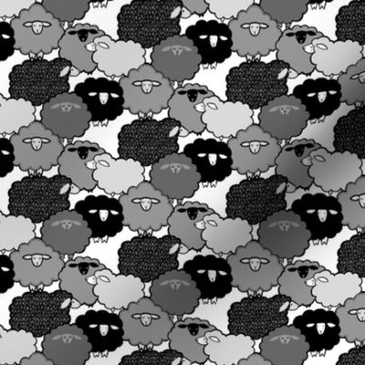 Mini Sheep Gray Scale