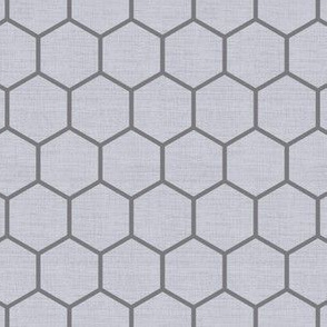 Honeycomb Dark Lines on Dove Grey