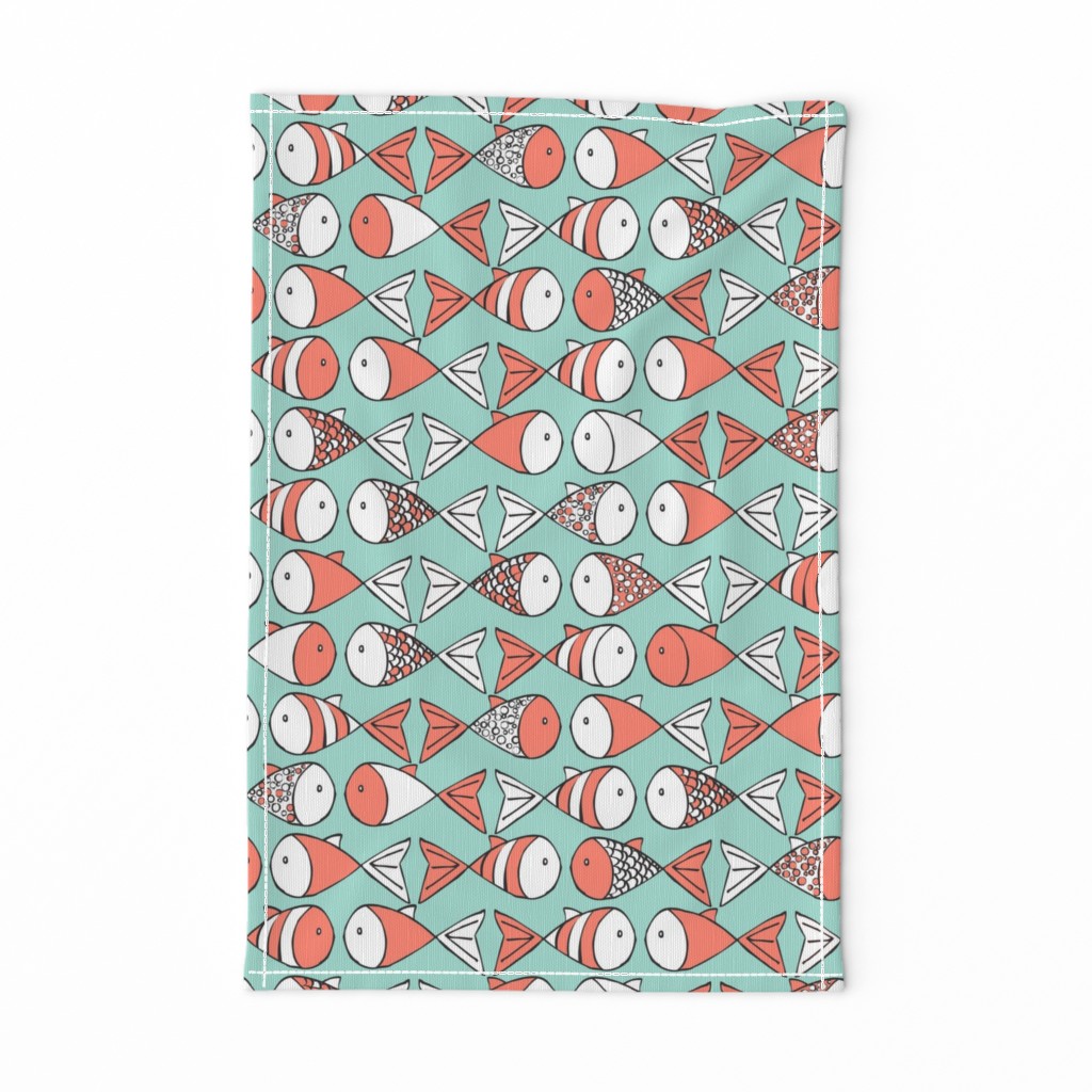 Go Fish - Coral and Mint