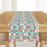 Go Fish - Coral and Mint