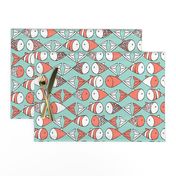 Go Fish - Coral and Mint