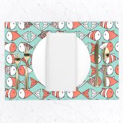 Go Fish - Coral and Mint