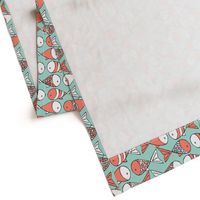 Go Fish - Coral and Mint