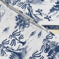 Blue Willow Toile with Border