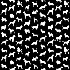 Mod-Dog Silhouettes White on Black Small Scale