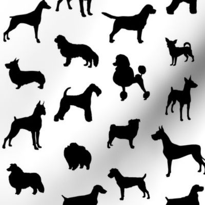 Mod-Dog Silhouettes Black on White Small Scale