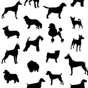 Mod-Dog Silhouettes Black on White Small Scale